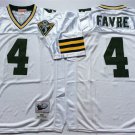 men's & youth Green Bay Packers 4 Brett Favre Jersey White 75TH Throwback M&N Football Retired