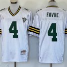 men's & youth Green Bay Packers 4 Brett Favre Jersey White 75TH Throwback M&N Football Retired