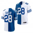 men's & youth Indianapolis Colts 28 Jonathan Taylor Jersey Royal/White Split Two Tone Football