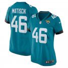women's Jacksonville Jaguars 46 Ross Matiscik Jersey Teal F.U.S.E. Limited Football Team Game
