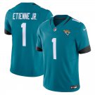 men's & kids Jacksonville Jaguars 1 Travis Etienne Jr. Jersey Teal F.U.S.E. Limited Football Game