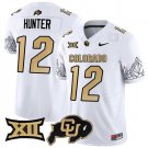 men's & youth Colorado Buffaloes 12 Travis Hunter Jersey White Gold F.U.S.E. College Football Game