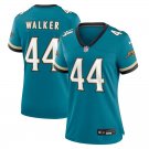 women's Jacksonville Jaguars 44 Travon Walker Jersey Teal Prowler Throwback F.U.S.E. Football Game