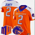 men's & youth Boise State Broncos 2 Ashton Jeanty Jersey Orange White College Football FUSE Limited