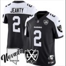 men's & youth Las Vegas Raiders 2 Ashton Jeanty Jersey Black F.U.S.E. with Nevada and 65th Patch