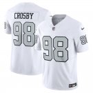 men's & kids Las Vegas Raiders 98 Maxx Crosby Jersey White Alternate F.U.S.E. Limited Football Game