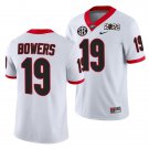 men's & youth Georgia Bulldogs 19 Brock Bowers Jersey 2022 Patch White College Limited Football
