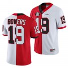 men's & youth Georgia Bulldogs 19 Brock Bowers Jersey Red/White Split Two Tone College Football