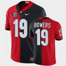 men's & youth Georgia Bulldogs 19 Brock Bowers Jersey Red/Black Split Two Tone College Football
