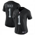 women's Las Vegas Raiders 1 Tre Tucker Jersey Black F.U.S.E. Limited Football Player Team Game