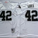 men's & youth Las Vegas Raiders 42 Ronnie Lott Jersey Throwback White M&N Football Retired