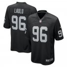 men's & kids Las Vegas Raiders 96 Jonah Laulu Jersey Black Limited Football Player Team Game