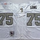 men's & youth Las Vegas Raiders 75 Howie Long Jersey Throwback White/Silver M&N Football Retired