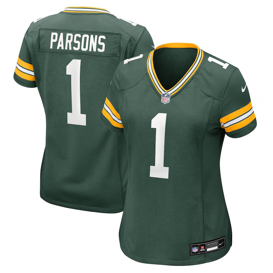 women's Green Bay Packers 1 Micah Parsons Jersey F.U.S.E. Limited Football Player Team Game