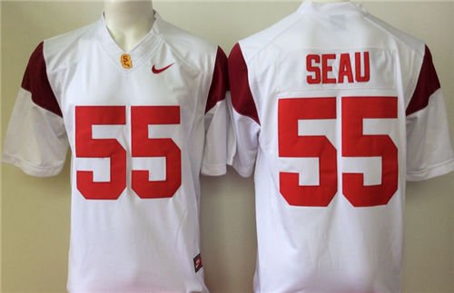 men's & youth USC Trojans 55 Junior Seau Jersey White College Football Limited Retired Player