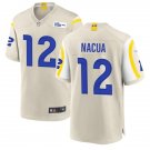 men's & kids Los Angeles Rams 12 Puka Nacua Jersey Bone F.U.S.E. Limited Football Player Game