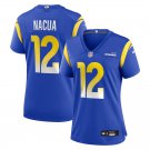 women's Los Angeles Rams 12 Puka Nacua Jersey Royal F.U.S.E. Limited Football Player Team Game
