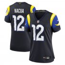 women's Los Angeles Rams 12 Puka Nacua Jersey Black F.U.S.E. 2025 Rivalries Collection Football