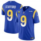 men's & kids Los Angeles Rams 9 Matthew Stafford Jersey Royal F.U.S.E. C Patch Limited Football Game