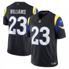 men's & kids Los Angeles Rams 23 Kyren Williams Jersey Black FUSE 2025 Rivalries Collection Football