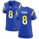 women's Los Angeles Rams 8 Jared Verse Jersey Royal F.U.S.E. Limited Football Player Team Game
