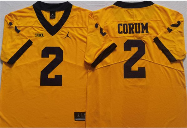 men's & youth Michigan Wolverines 2 Blake Corum Jersey Gold College Limited Football Player Game