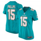 women's Miami Dolphins 15 Jaelan Phillips Jersey Aqua Limited Football Player Team Game