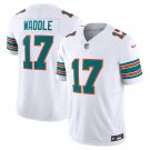 men's & kids Miami Dolphins 17 Jaylen Waddle Jersey White Alternate Limited Football Player Game