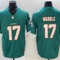 men's & kids Miami Dolphins 17 Jaylen Waddle Jersey Aqua F.U.S.E. Limited Football Player Team Game