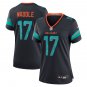 women's Miami Dolphins 17 Jaylen Waddle Jersey Black FUSE 2025 Rivalries Collection Football Game