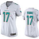 women's Miami Dolphins 17 Jaylen Waddle Jersey White Limited Football Player Team Game