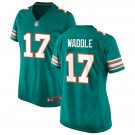 women's Miami Dolphins 17 Jaylen Waddle Jersey Aqua Alternate Limited Football Player Team Game