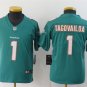 men's & kids Miami Dolphins 1 Tua Tagovailoa Jersey Aqua F.U.S.E. Limited Football Player Game