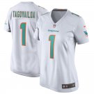 women's Miami Dolphins 1 Tua Tagovailoa Jersey White Limited Football Player Team Game
