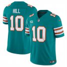 men's & kids Miami Dolphins 10 Tyreek Hill Jersey Aqua C Patch F.U.S.E. Alternate Football Game