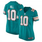 women's Miami Dolphins 10 Tyreek Hill Jersey Aqua Alternate Limited Football Player Team Game