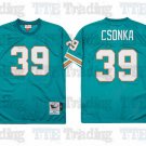 men's & youth Miami Dolphins 39 Larry Csonka Jersey Aqua Throwback M&N Football Retired Player