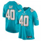 men's & kids Miami Dolphins 40 Willie Gay Jr. Jersey Aqua F.U.S.E. Limited Football Player Team Game