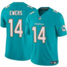 men's & kids Miami Dolphins 14 Quinn Ewers Jersey Aqua F.U.S.E. Limited Football Player Team Game