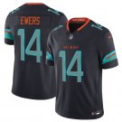 men's & kids Miami Dolphins 14 Quinn Ewers Jersey Black F.U.S.E. 2025 Rivalries Collection Football