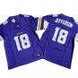 men's & kids Minnesota Vikings 18 Justin Jefferson Jersey Purple FUSE Limited Football Player Game