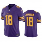 men's & kids Minnesota Vikings 18 Justin Jefferson Jersey Purple Alternate F.U.S.E. Football Game