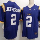 men's & youth LSU Tigers 2 Justin Jefferson Jersey Purple College FUSE Football Limited Player Game