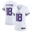 women's Minnesota Vikings 18 Justin Jefferson Jersey White Alternate F.U.S.E. Limited Football Game