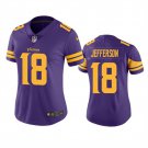 women's Minnesota Vikings 18 Justin Jefferson Jersey Purple Alternate FUSE Limited Football Game