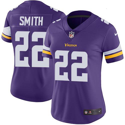 women's Minnesota Vikings 22 Harrison Smith Jersey Purple F.U.S.E. Limited Football Player Team Game