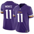 men's & kids Minnesota Vikings 11 Carson Wentz Jersey Purple F.U.S.E. Limited Football Player Game