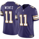 men's & kids Minnesota Vikings 11 Carson Wentz Jersey Purple Classic FUSE Limited Football Game