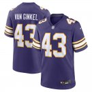 men's & kids Minnesota Vikings 43 Andrew Van Ginkel Jersey Purple Classic F.U.S.E. Football Game