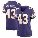 women's Minnesota Vikings 43 Andrew Van Ginkel Jersey Purple Classic FUSE Limited Football Game